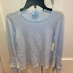 CeCe Women's Soft Blue Long Sleeve Top